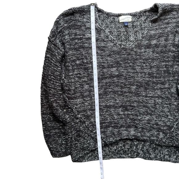 Universal Thread Marled Black and White Knit V-Neck Sweater Size XL - Picture 5 of 8